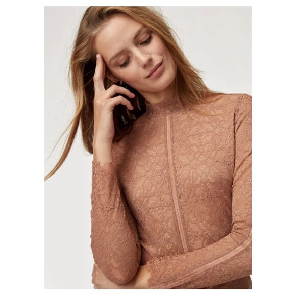 ARITZIA Wilfred Janvry Dress With Long Lace Sleeves Size 2 - Picture 3 of 16